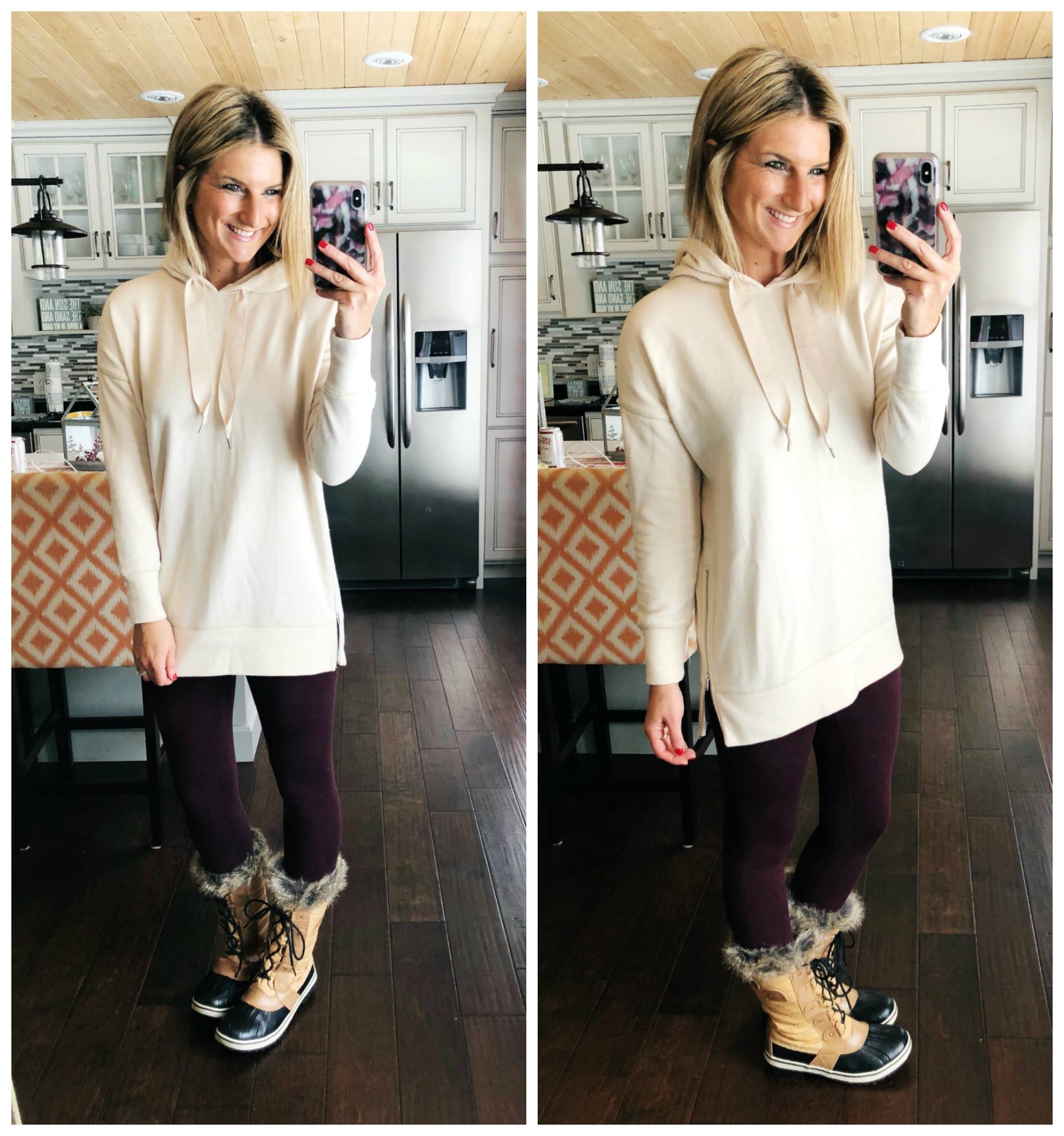 How to Wear Winter Boots + Hooded Tunic