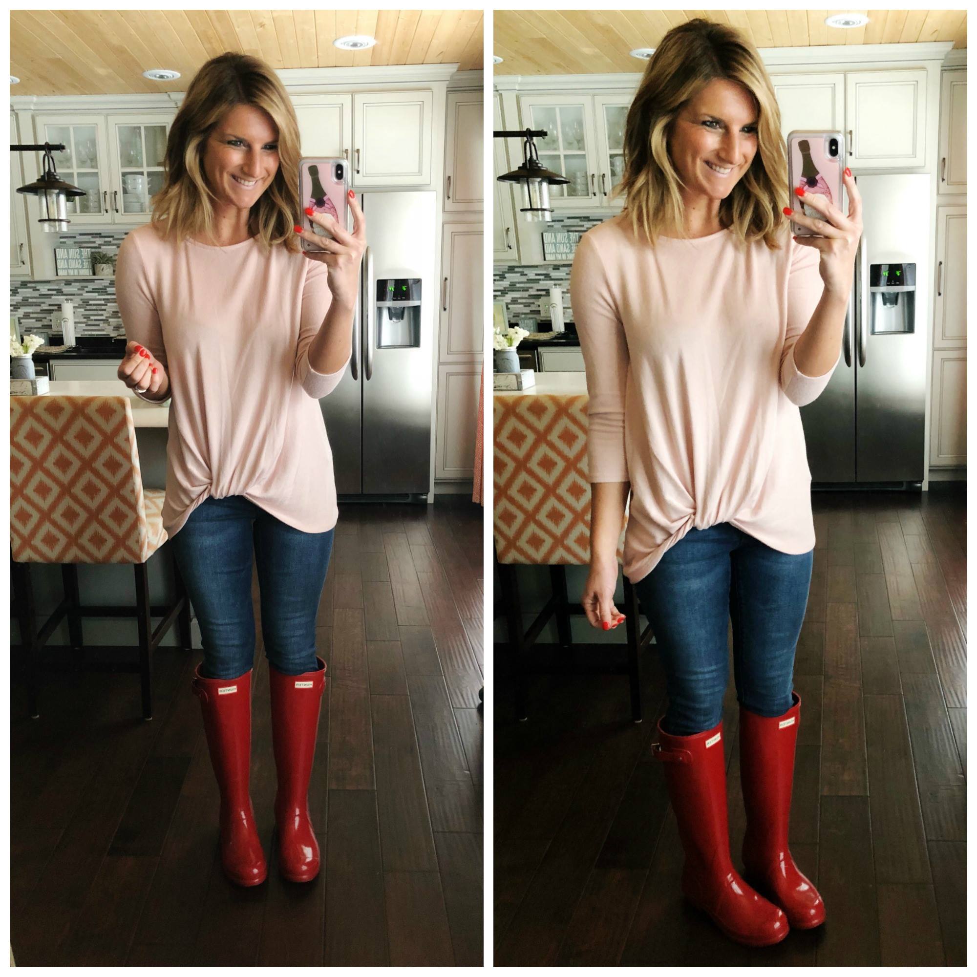 How to Style Hunter Boots // Rainy Day Outfit
