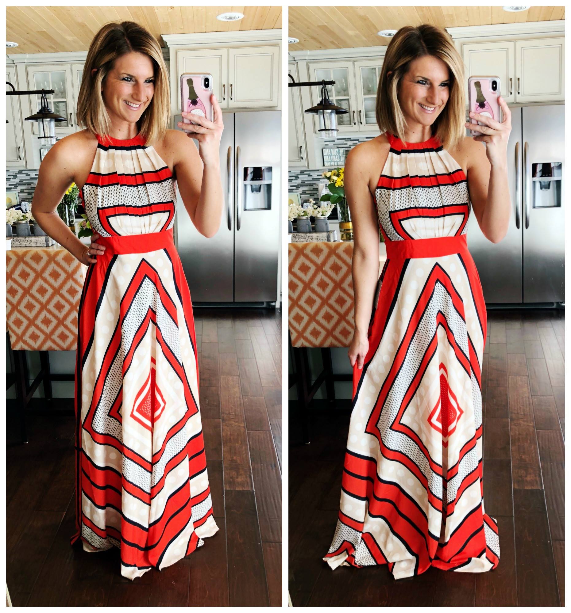 Spring Fashion // Maxi Dress + Strappy Sandals // Summer Dress // How to Wear a Print Maxi Dress
