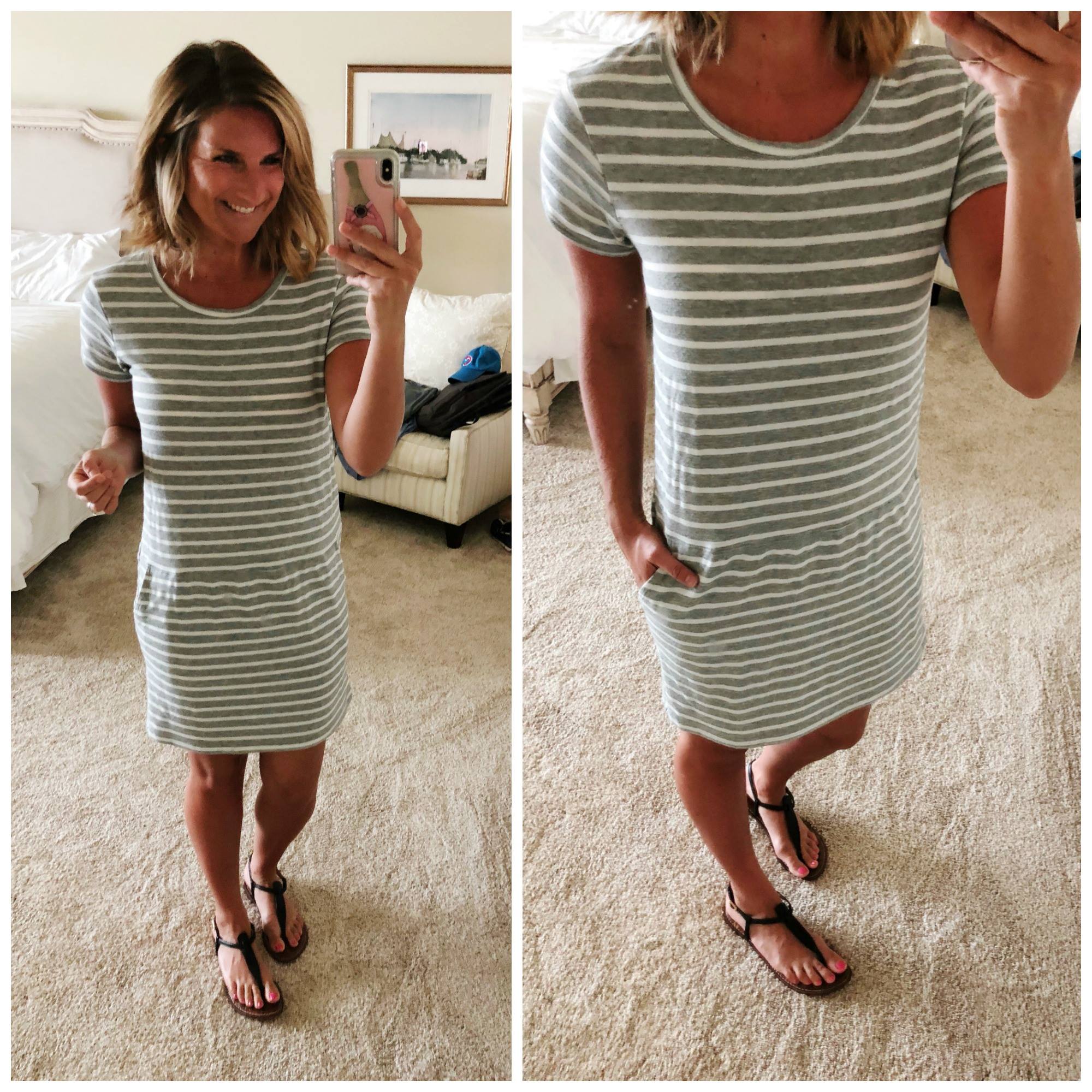 Perfect Summer Dress // What to Wear in the Summer // Striped Dress + Sandals // Summer Fashion