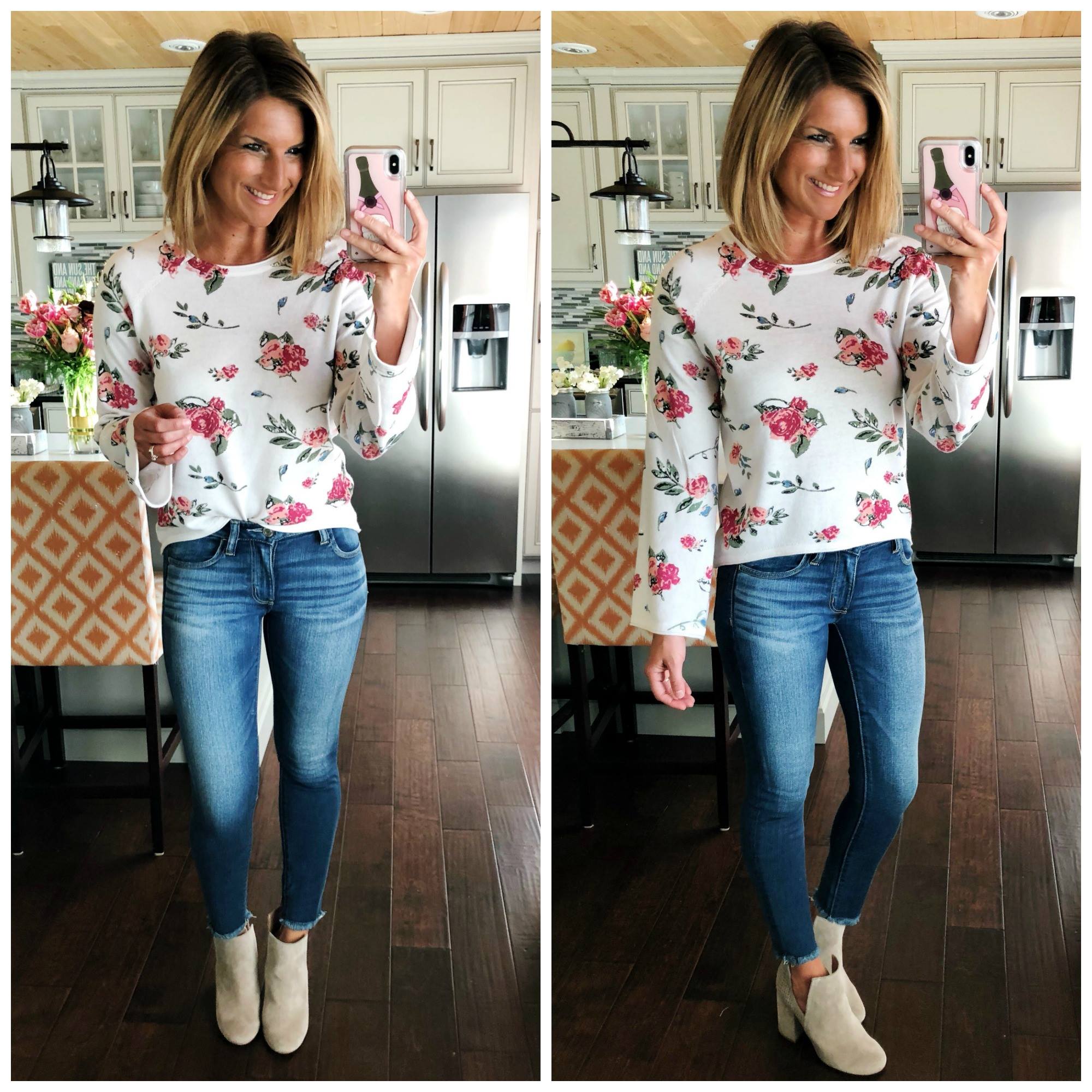 How to Style a Crop Top // Spring Fashion // Floral Top + Cropped Jeggings + Cutout Booties