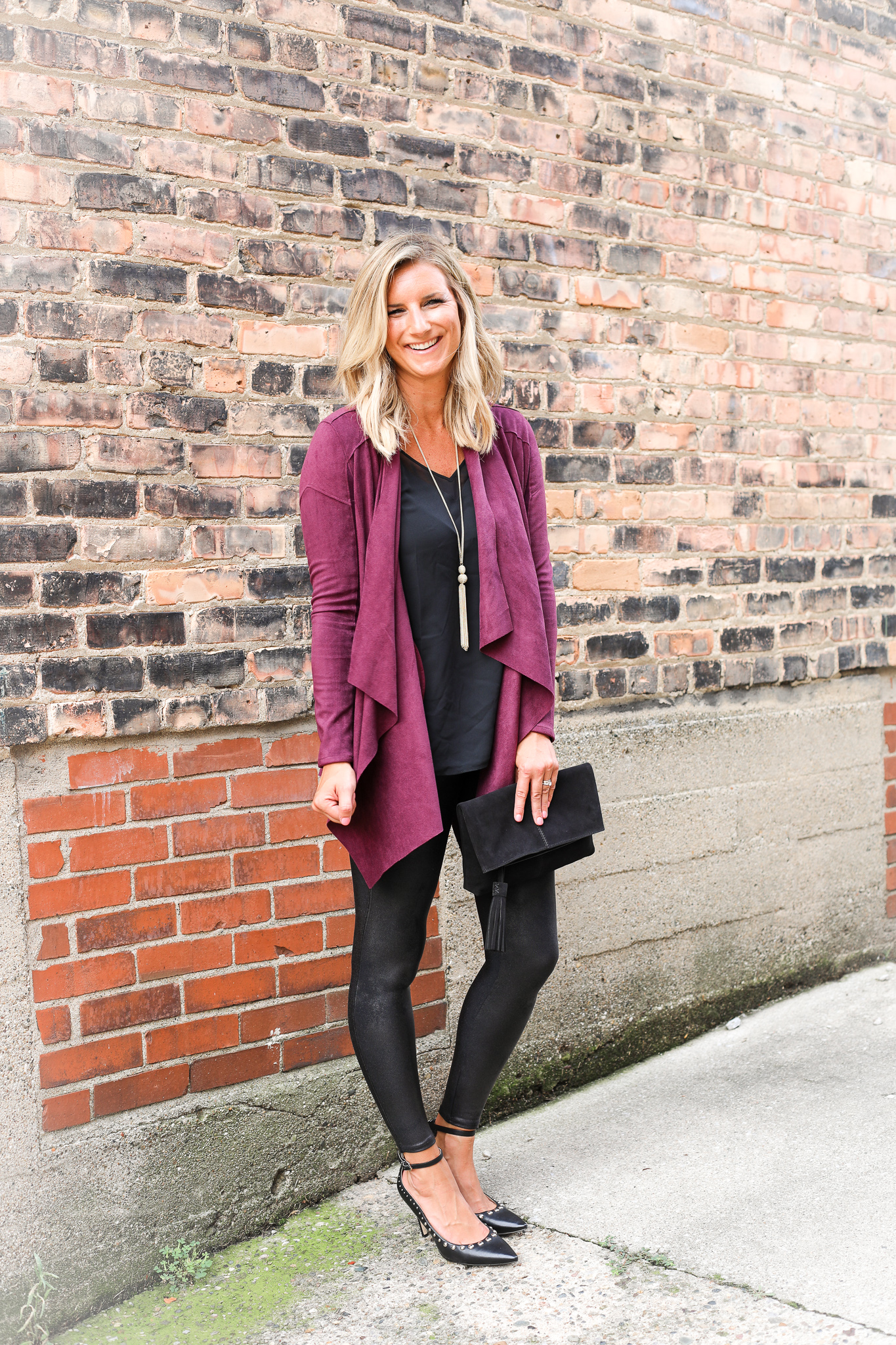 How To Style Faux Leather Leggings [3 Ways - Work, Casual, Date Night!] -  Living in Yellow
