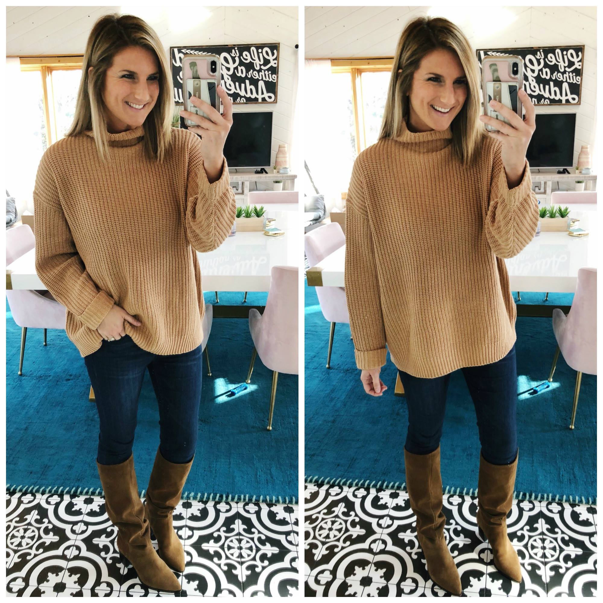 Turtleneck Sweater // Oversized Sweater // Slouchy Boot // Fall Fashion 
