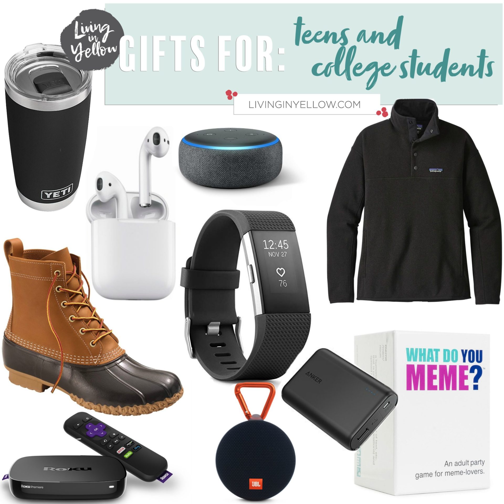 gift guide, teen gifts, college student gifts, holiday shopping