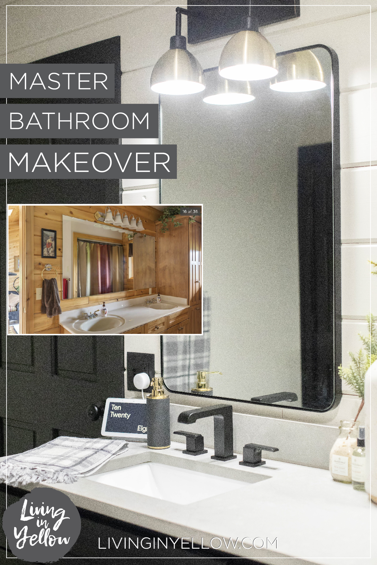 Master Bathroom Makeover / Before & After Reveal - Living in Yellow