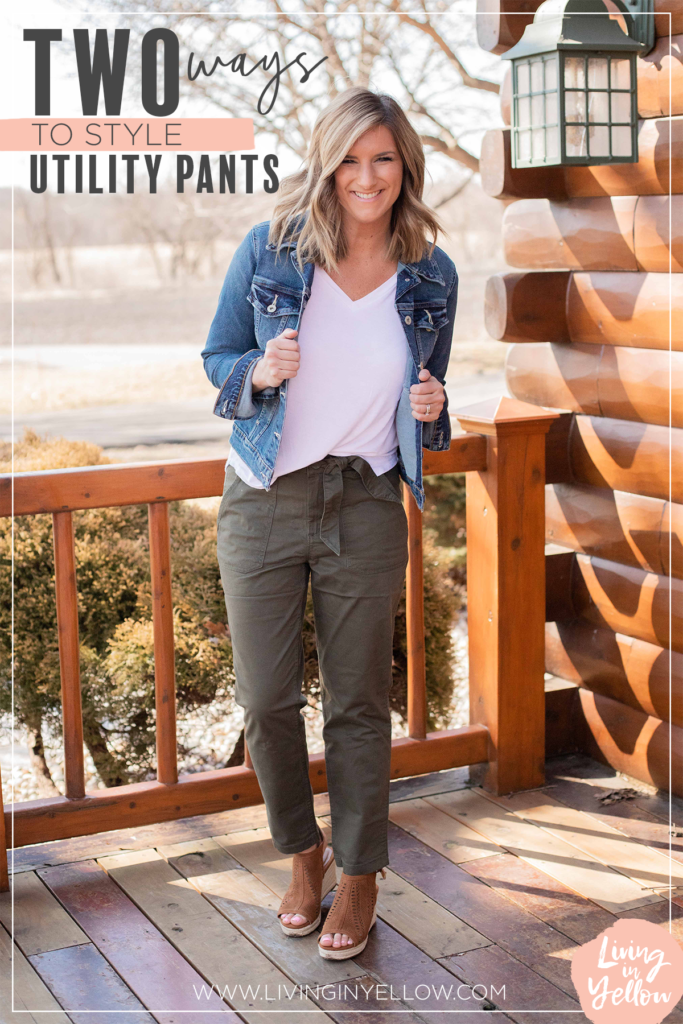 Utility Pants Styled Two Ways - Living in Yellow
