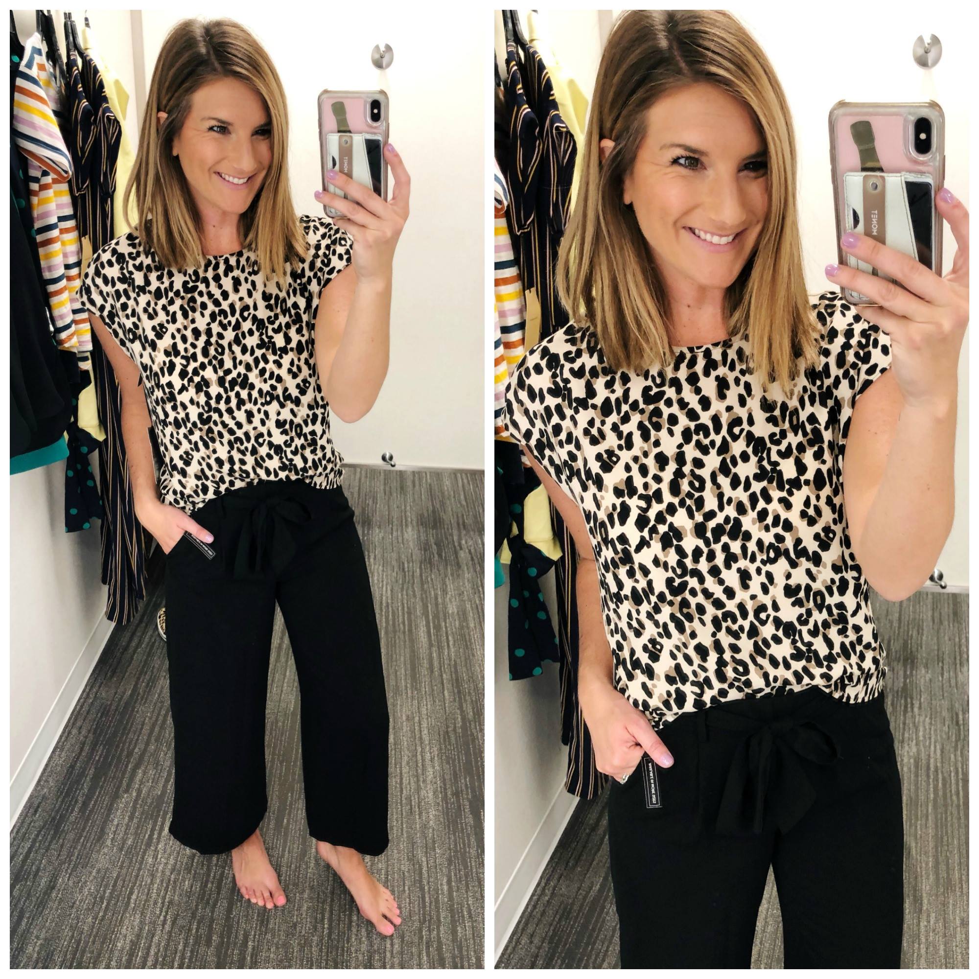 Leopard Top // What to wear with a leopard print top // Spring Work Wear