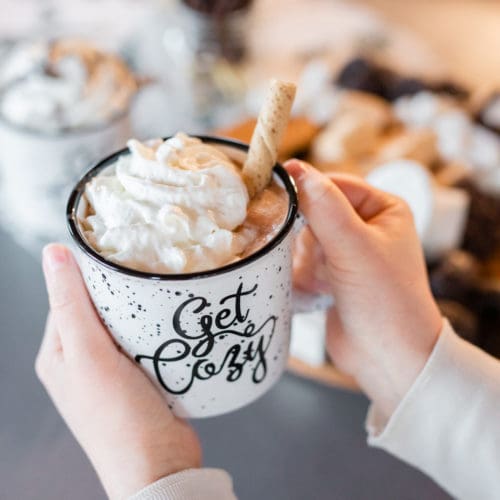 Boozy Hot Chocolate Recipe - Living in Yellow