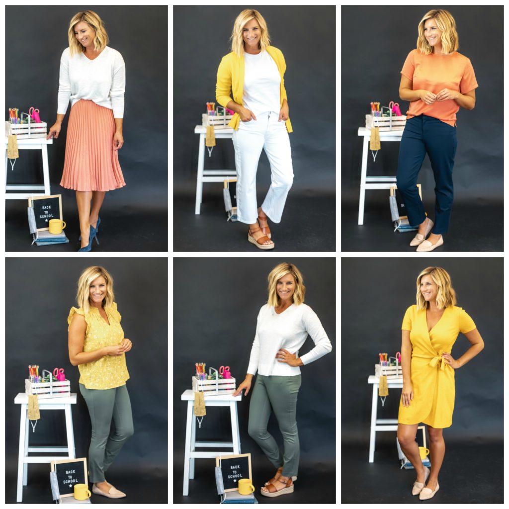 Back To School Teacher Capsule Wardrobe Living in Yellow