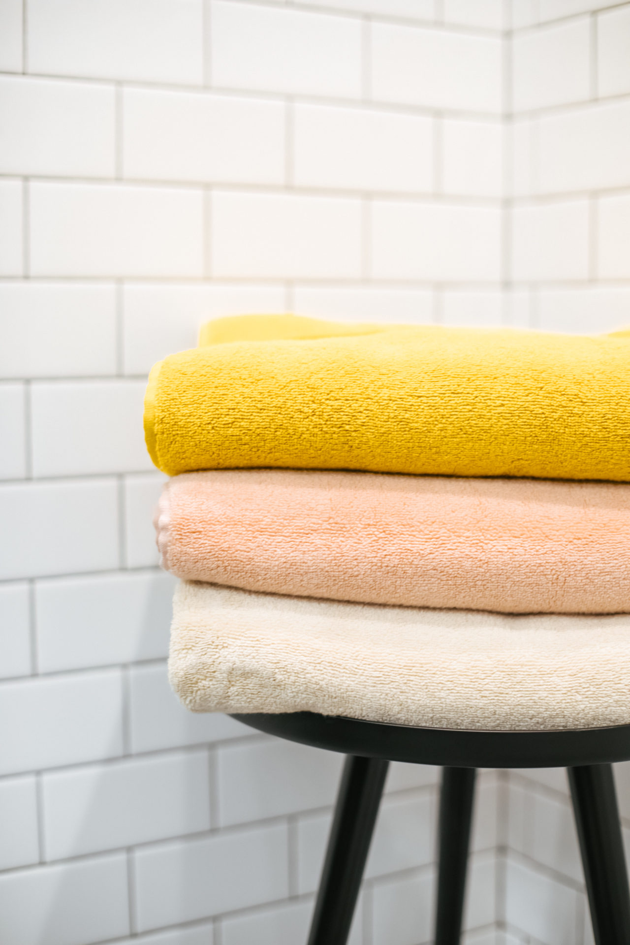13 House Cleaner Habits You Should Totally Steal  Yellow bath towels,  Striped bath towels, Bath towel sets