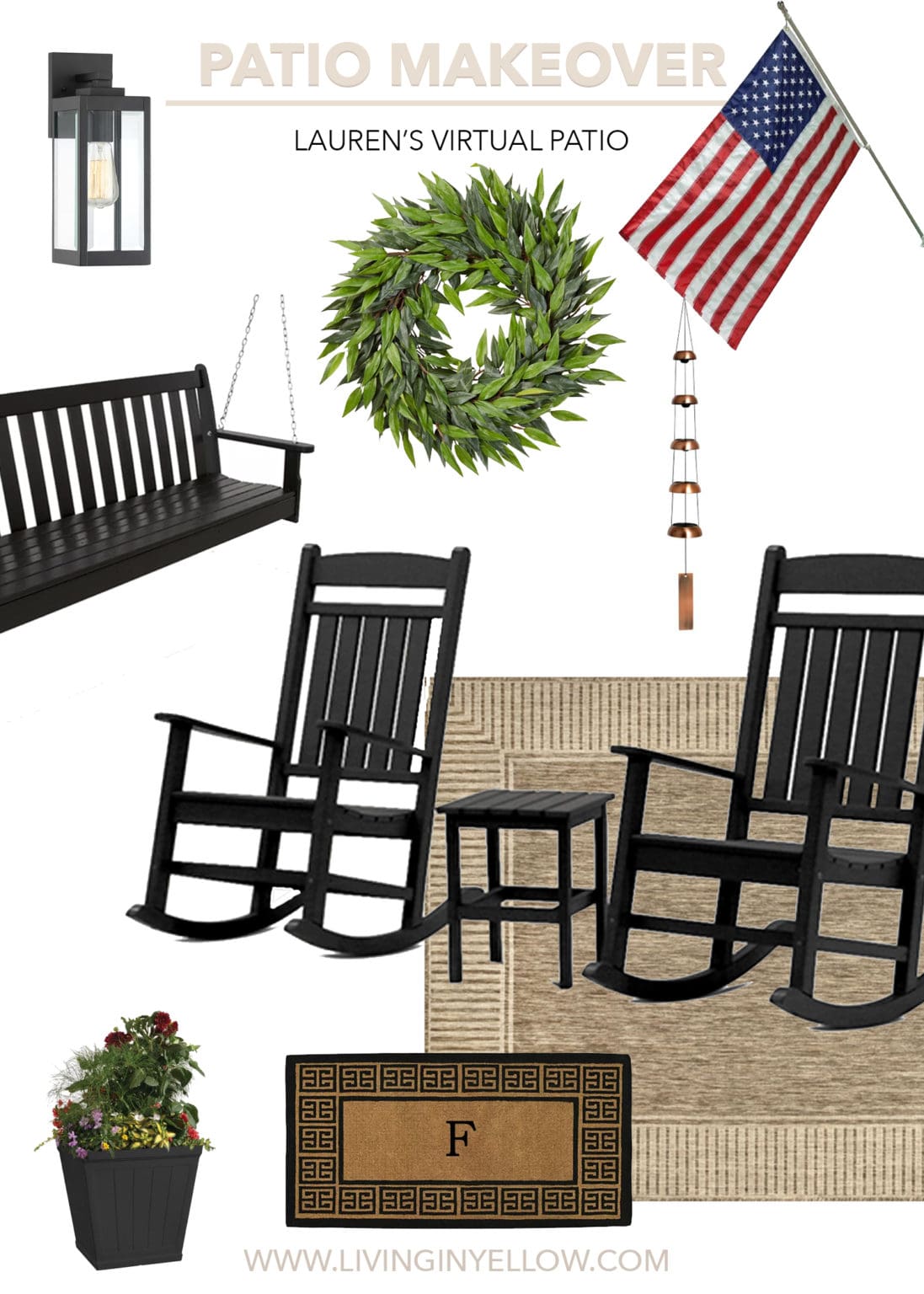 Our Virtual Patio Makeovers Living in Yellow