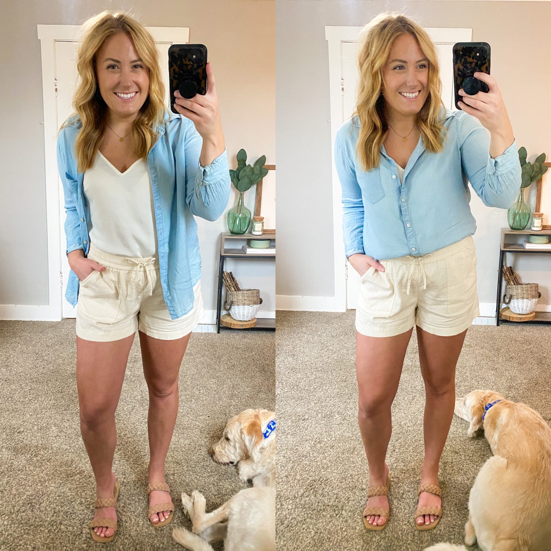 1 Pair of Shorts Styled 6 Ways - Living in Yellow