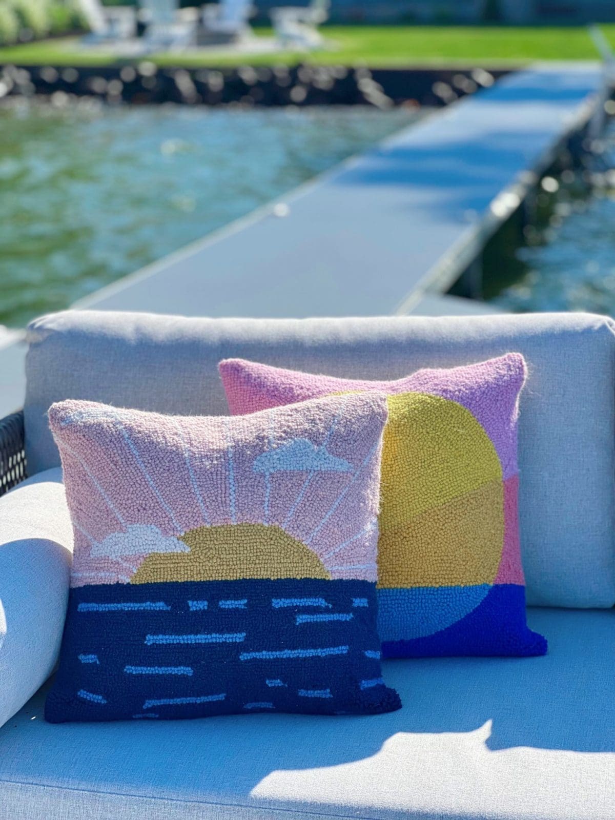 The Cutest Outdoor Pillows on the Living in Yellow