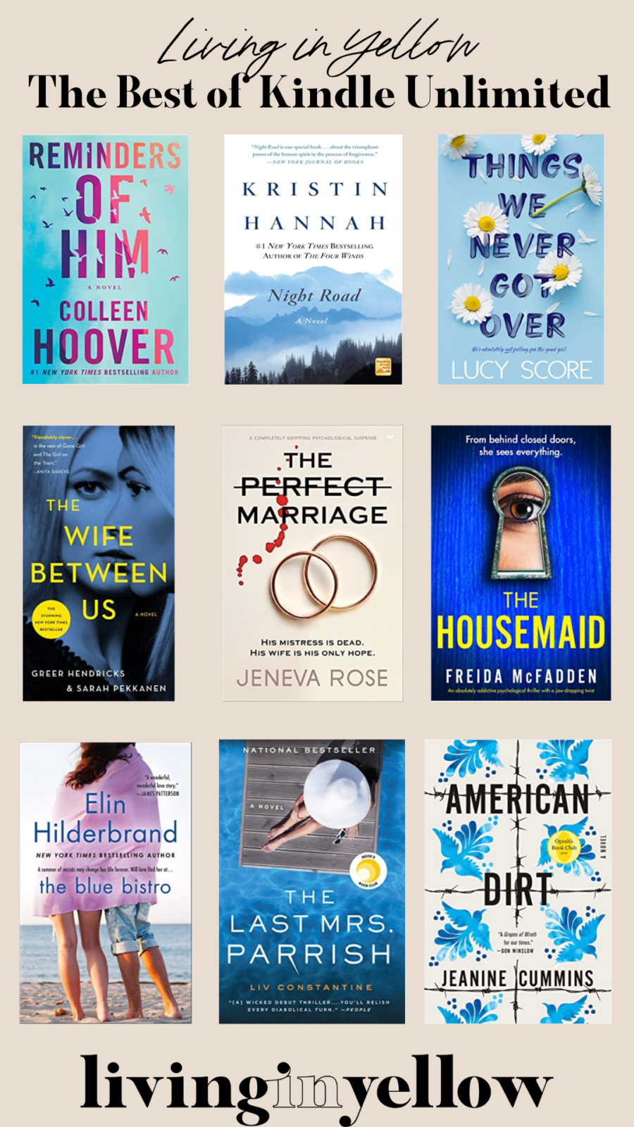 The Best Books on Kindle Unlimited Living in Yellow