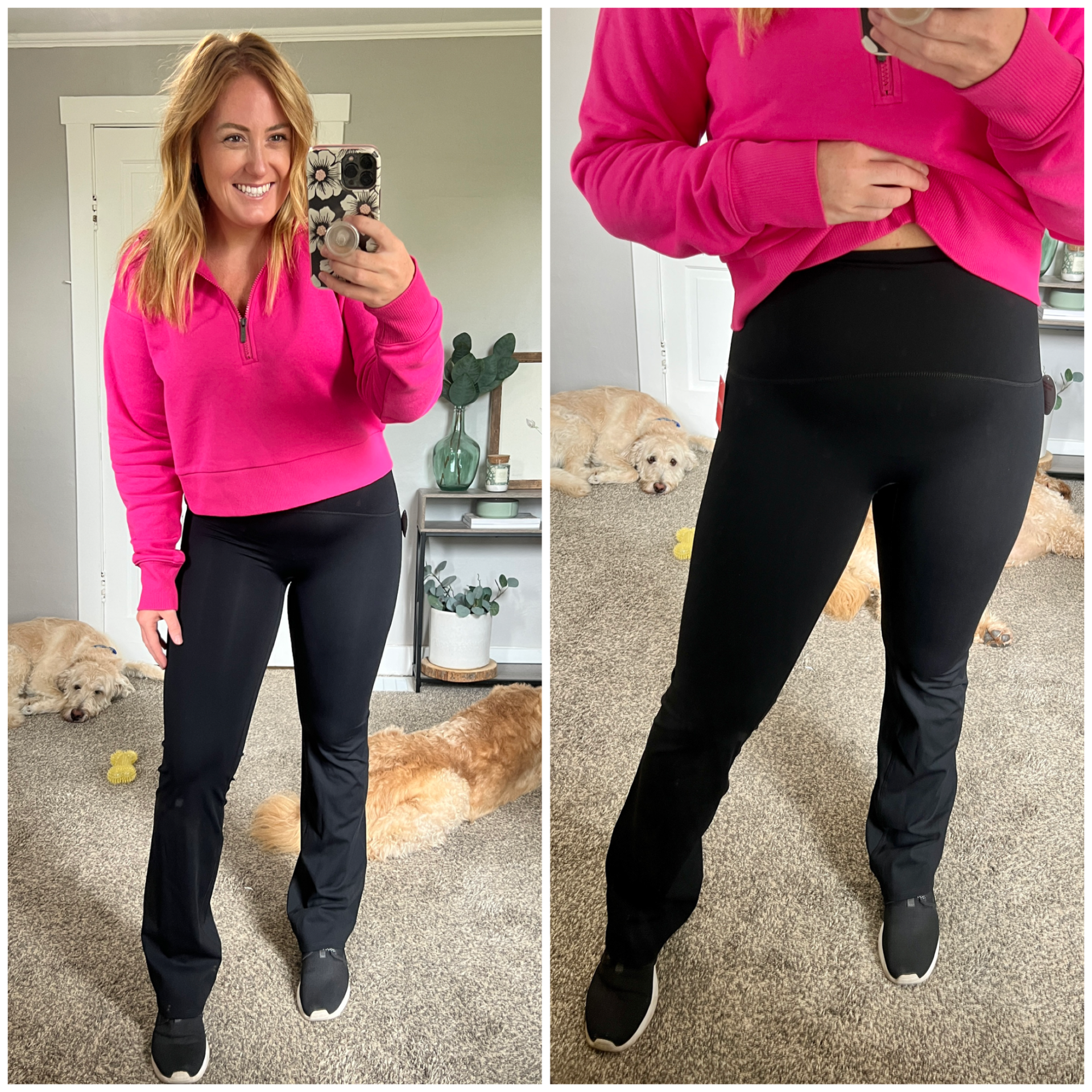 Womens Yoga Tracksuit Set Long Sleeve Top And Spanx Booty Boost