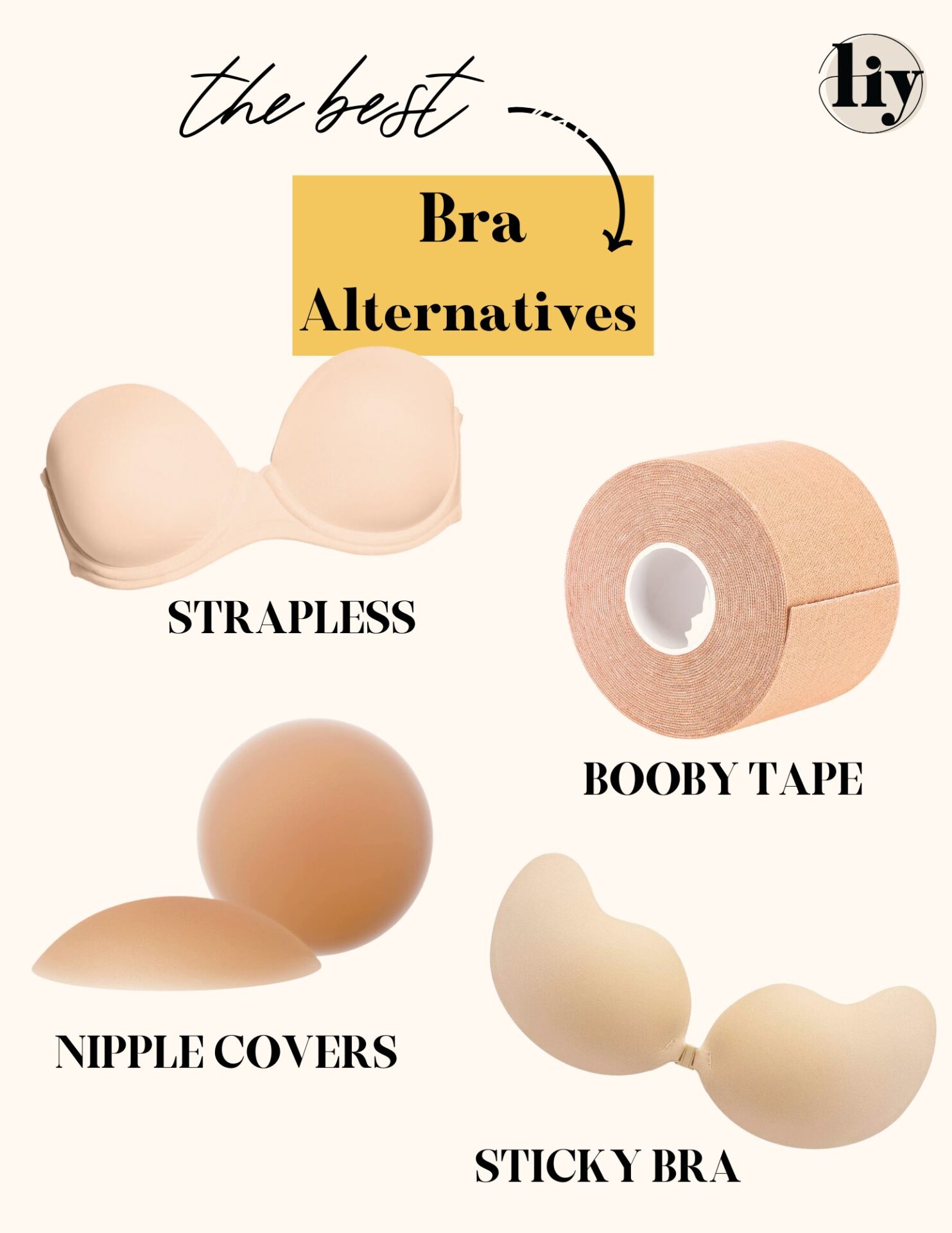 Best Boob Tape, Nipple Covers & Strapless Bras