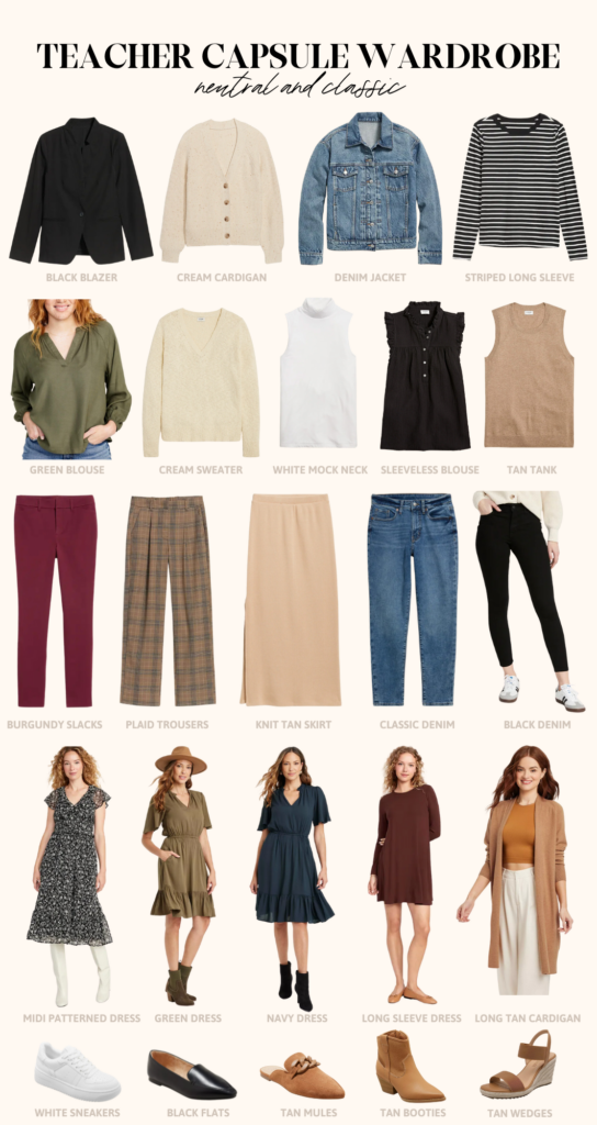 Fall Capsule Wardrobe for Teachers - Living in Yellow