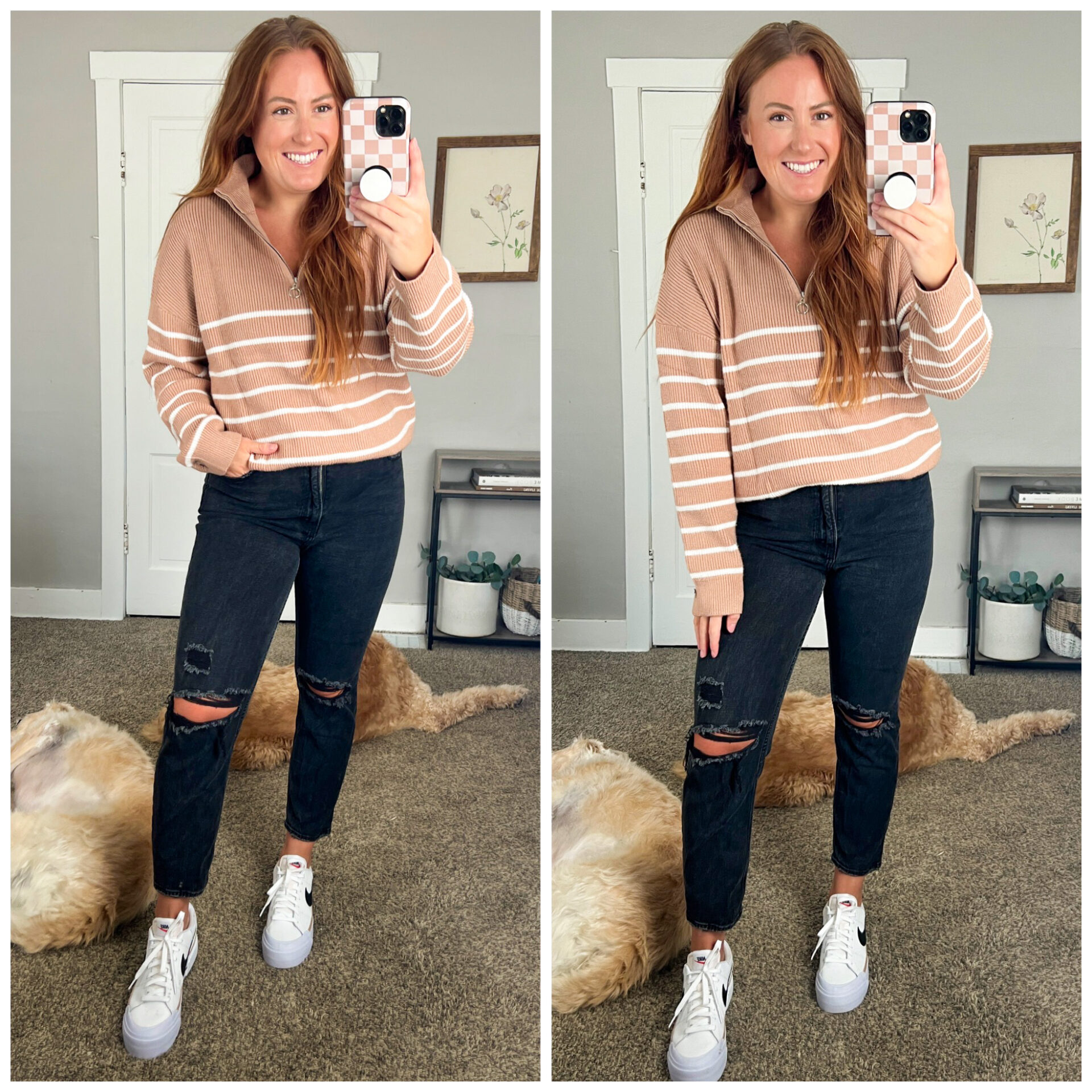 Claire Amazon Striped Sweater scaled