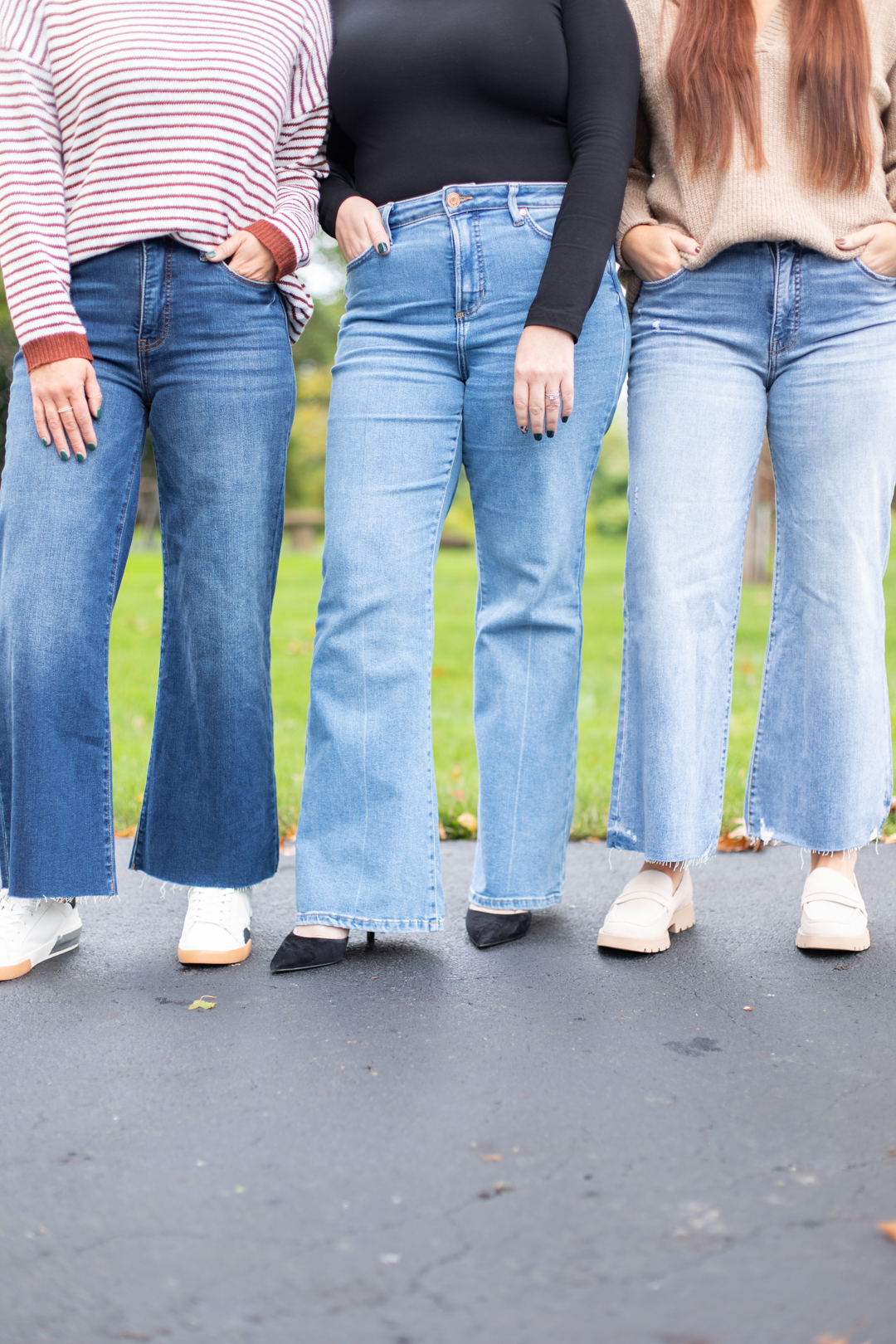 EAM Women's High Waist Wide Leg Jeans
