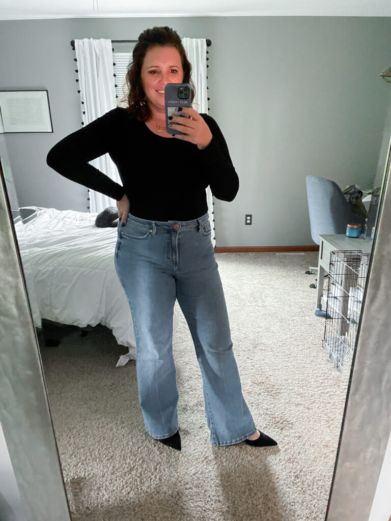 How to Style Wide Leg Jeans - Living in Yellow