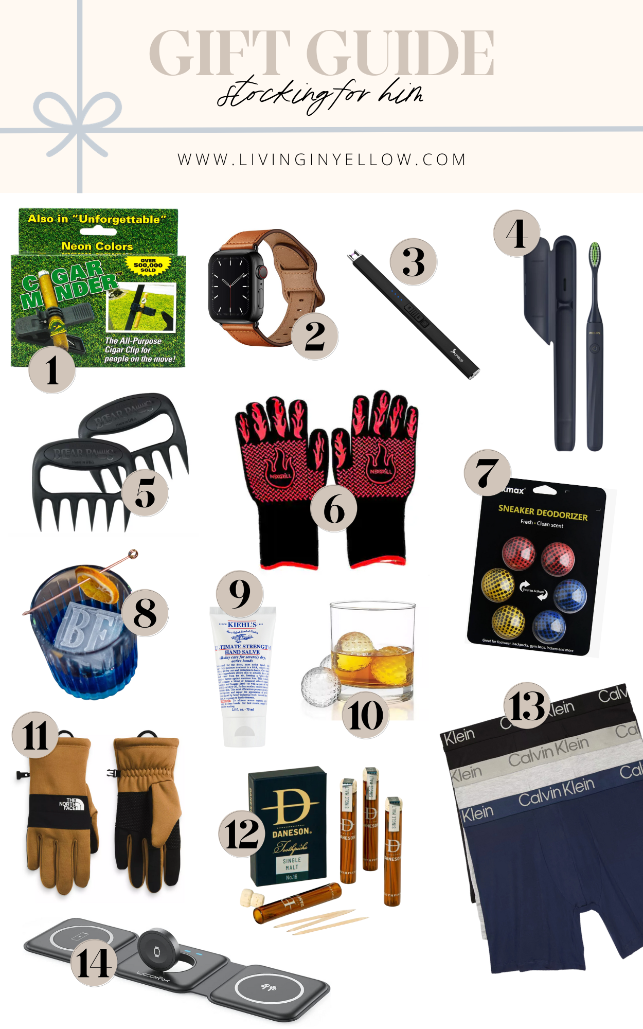 Gift Guide // Stocking Stuffers for Him - Living in Yellow