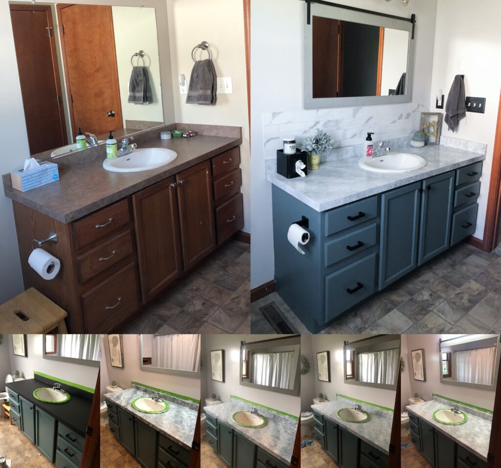 Bathroom Counter Collage